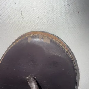 Vintage Y2K Brighton Cedar Leather Heart Flip Flop Sandals Shoes Brazil Sz 6.5 thumbnail 4