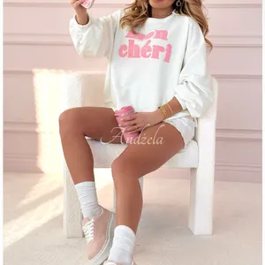 White and Pink 'Mon Chéri' Sweatshirt thumbnail 5