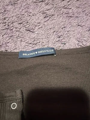 Brown Brandy Melville Button-Up Long Sleeve thumbnail 2