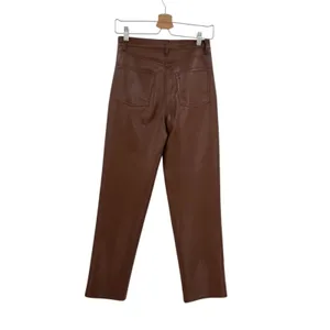 Aritzia Wilfred Melina Pants Vegan Faux Leather High Waist Brown Size‎ 4 thumbnail 9