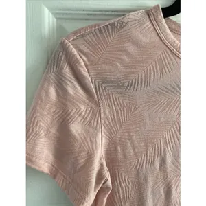 Victorias Secret Palm Leaf Burnout Bodysuit Womens Size S Pink Tropical‎ thumbnail 2