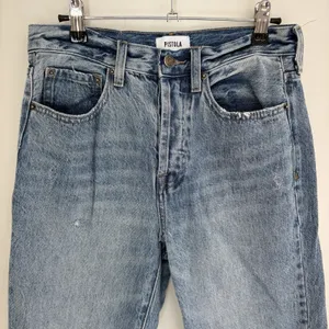 Pistola Denim Blue Jeans Sz 27 Distress Raw Hem Capsule VSCO Girl Straight thumbnail 3