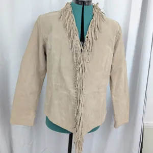 Dialogue Ladies' Vintage Suede Fringed Jacket Small thumbnail 6