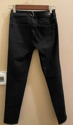 American Eagle Outfitters 360 Super Stretch AEO Denim Skinny Black Jeans thumbnail 4