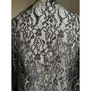 Victoria's Secret Black Gold Lace Robe 90's Glam Whimsi Goth S resort beach boho thumbnail 3