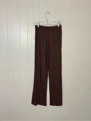 Nuuds Women’s Coffee Brown Lounge Pajama Pants Wide Leg Size XS thumbnail 6
