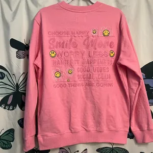 Smile more back hit crew neck sweater Pink Size M thumbnail 2