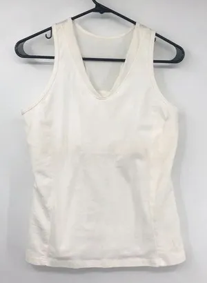 Racerback Tank Top Womens M (8/10) Used White Casual thumbnail 1