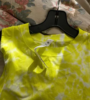 Lululemon All Yours Cropped Cotton Tank Top *Tie Dye size 8 in Marmoleado Tie Dye Highlight Yellow thumbnail 8