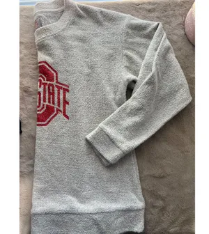 Ohio State Varsity Sweatshirt Gray & Red Large thumbnail 7