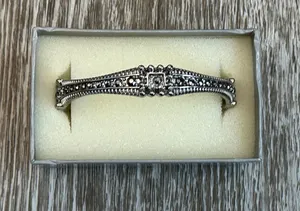 Liz Claiborne Marcasite Bangle Bracelet Gorgeous thumbnail 1