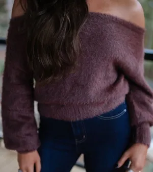These Three Boutique Asymmetrical sweater brown thumbnail 3