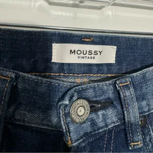 Moussy Vintage‎ Warren Skinny Blue Jeans Raw Hem Size 24 Designer Minimalist thumbnail 10