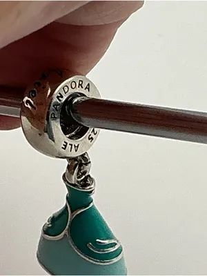Pandora Disney Ariel Dress Dangle Charm Teal Enamel S925 ALE thumbnail 3