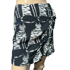 Paul & Joe Sister Vintage Women’s Size 36 2 Black White RARE Cat Print Skirt thumbnail 3