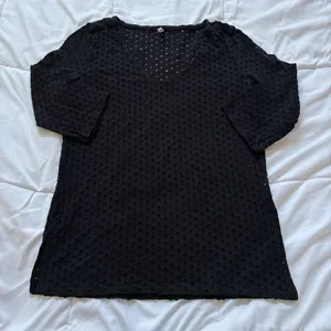 Eco Swim Beach Cover Up Dress Womens Size Small Black Grunge Gothic‎ Summer thumbnail 1