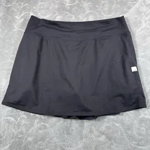 Vuori Womens Large Volley Skirt Black Athletic Tennis Pickleball Skort Pleated thumbnail 3