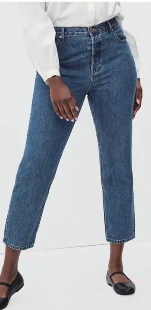 New EVERLANE The Curvy 90s Cheeky Straight‎ Jean Button Fly Organic Cotton Sz 25 thumbnail 1
