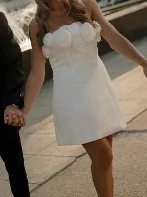 Hello Molly mini white dress thumbnail 1