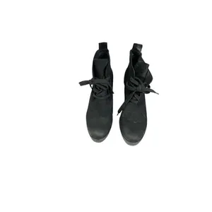 Eileen Fisher Womens Tug‎ Ankle Boots Booties Black Suede Block Lace Up 8.5 M thumbnail 3