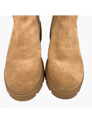 Steve Madden Haylan Suede Chelsea Boots Chunky Lug Sole Beige Tan Size 8 thumbnail 4