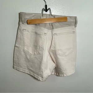 Abercrombie & Fitch Women's Size 27/4 The Dad Short High Rise White Faux Leather thumbnail 7