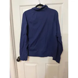 Aerie Womens Navy Blue Full Zip Track Jacket Mock Neck Activewear Large thumbnail 4