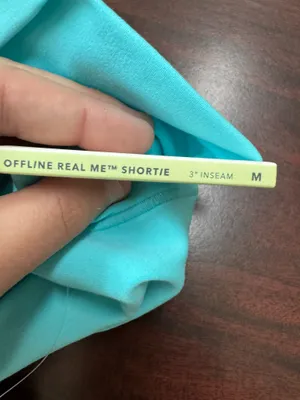 NWT Offline by Aerie Light Blue Hi-Rise Shortie Shorts Size Medium thumbnail 6