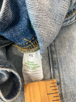 Aerie Cargo Denim Utility Overalls Dungarees Blue Size XL thumbnail 8