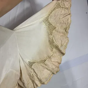 Surf Gypsy Crop Top M Boho Cowgirl Western Flutter Sleeve Coverup Ombré Neutral thumbnail 6