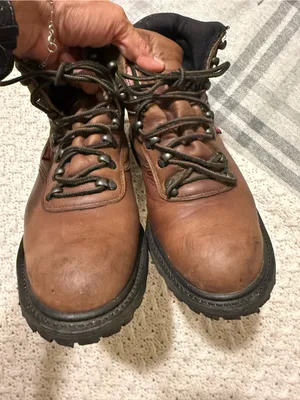 Red wing Women’s Brown Leather Ankle Boots Rugged Lace up Booties size 8 thumbnail 7