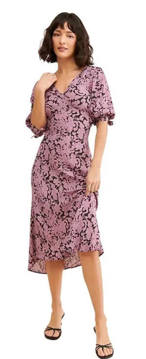 Free People Rollas Sophie Dress Pink Size L NWT Sold Out Boho Spring Cottagecore thumbnail 1