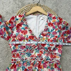 bohme Women’s Kendal Floral Maxi Dress Longsleeve V-Neck in Multicolor Size XS thumbnail 14