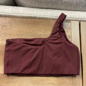 OFFLINE By Aerie Goals One Shoulder Sports Bra in Royal Berry Size XL Activewear thumbnail 6