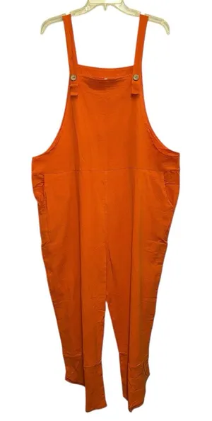 NWT Shebote Orange Overall Jumpsuit‎ Romper XL thumbnail 1