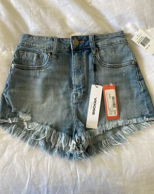 Vigoss Ace High Rise Cut Off Short In medium Wash thumbnail 1