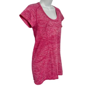Lululemon Heathered Jewelled Magenta Pink Run Swiftly Short Sleeve Shirt size M thumbnail 2