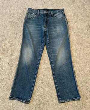 Lucky Brand Womens Mid Rise Authentic Straight Leg Blue Jeans Size‎ 2 26x24 thumbnail 1