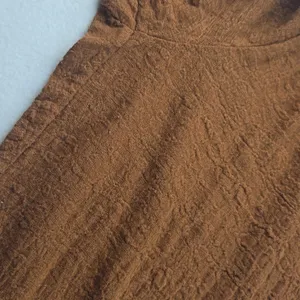 Mango Women's Clay Crinkle Effect High Rise Pull‎ On Wide Leg Pants Size Medium thumbnail 6