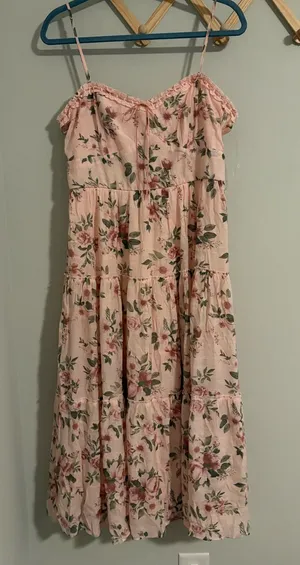 Trixxi LA Pink Floral Midi Dress size XL thumbnail 1
