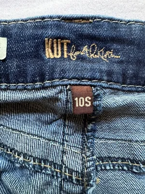 KUT from the Kloth Natalie High Rise Bootcut Short Jeans 10S Dark Wash thumbnail 3