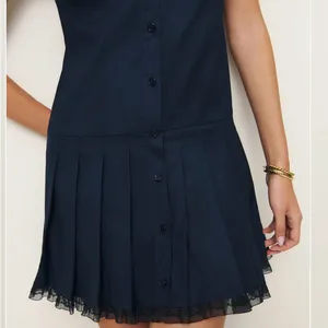 Reformation Navy Shirt Dress Mini thumbnail 2