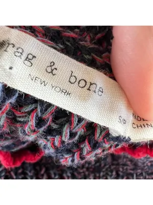 Rag & Bone Ilana Marled Sweater Navy Blue Multicolor Crewneck Size Small thumbnail 8