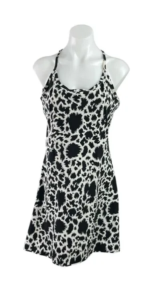 Outdoor Voices The Exercise Black White Built in Short Tennis Golf Dress Size L thumbnail 1