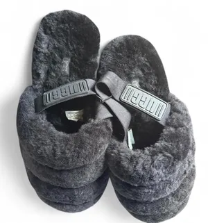 UGG Fluff Yeah Slide Slippers Women's Size 9 Black | Shearling Fur thumbnail 1