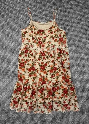 American Eagle Floral Lace Trim Dress thumbnail 1