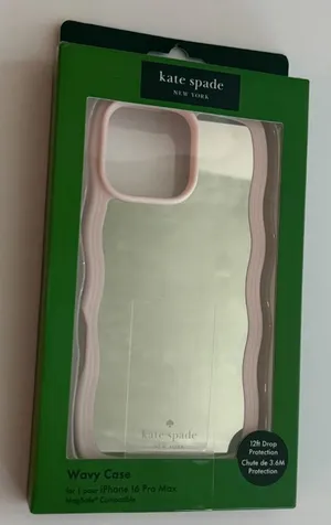 kate spade nwt Pink Trim Wavy Mirror iPhone Case 16 pro max thumbnail 1