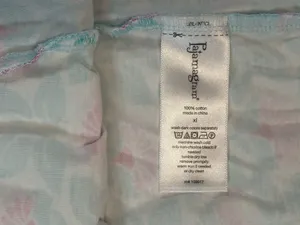 PajamaGram Floral Cotton Pajama Set Aqua Pink Women’s XL thumbnail 11