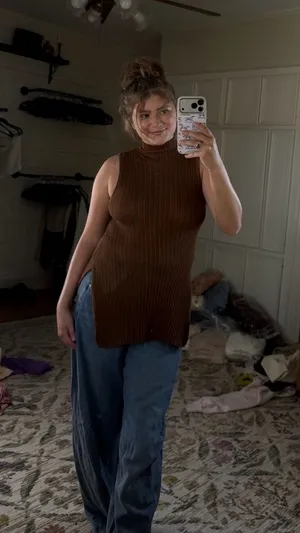 Skims Sheer Knit Mock Neck Tunic thumbnail 1