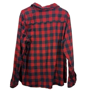 LL Bean Red Buffalo Check Plaid Cotton Flannel Shirt Relaxed Fit Pocket Size XL thumbnail 5